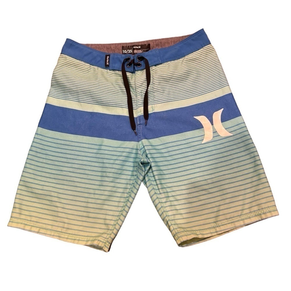 Hurley Boys Striped Gradient Board Shorts Swim Trunks